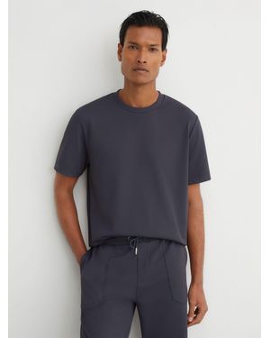 Reiss R-Flex Stretch-Twill Modern-Fit T-Shirt - Blue