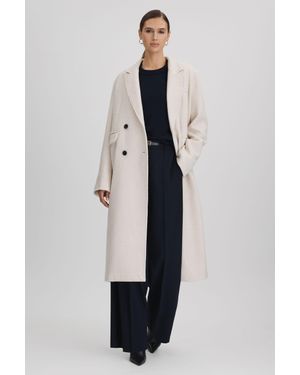 Meotine Coat Polyester Plain - White