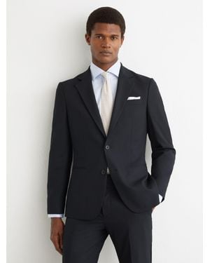 Reiss Tailored Fit Single-Breasted Suit Blazer - Blue