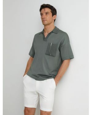 Reiss Deck - White Drawstring Chinos Shorts, 38 - Natural