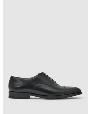Reiss Leather Lace Up Oxford Shoes - Black