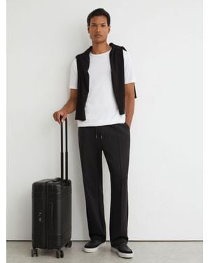Reiss Form - Black Premium Interlock Straight-leg Joggers, Xl Reg - White