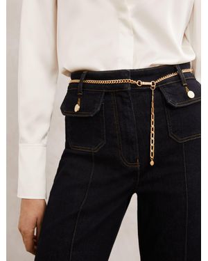 Reiss Chain-Link Belt, M & L - Black