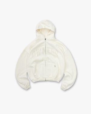 Represent Represent Owners Club Zip Through Hoodie - White