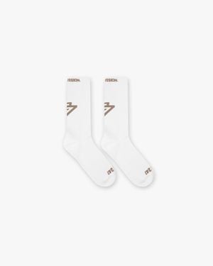 Represent 247 Logo Socks - White