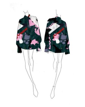 ROKSANDA 2Jz4_B937A-2 Nap Printed Silk Blend All Over Garden - Blue