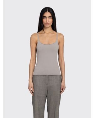 Amomento Sleeveless Knit Top - Gray