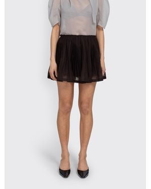 Amomento Pleated Mini Skirt - Black