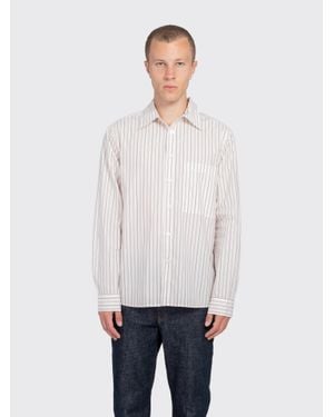 Minimum Ace Relaxed Long Sleeve Shirt - White