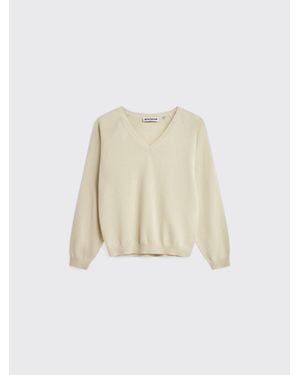 Minimum Minna V-Neck Sweater - Natural