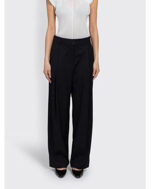 Amomento Wide Tuck Pants - Black