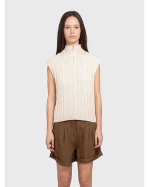 Minimum Mariana Half Zip Vest - Natural