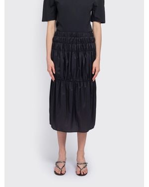 Amomento Nylon Shirring Skirt - Black