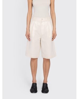Filippa K Relaxed Pleated Cotton Linen Shorts - Natural