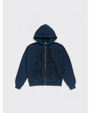 Stussy Snakeskin Zip Hood - Blue