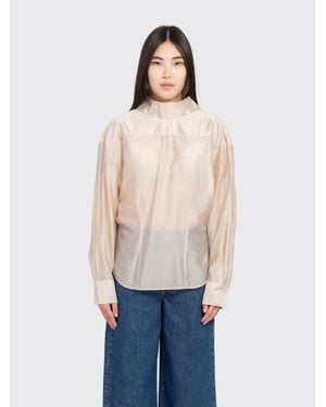 Filippa K Fold Collar Blouse - Blue