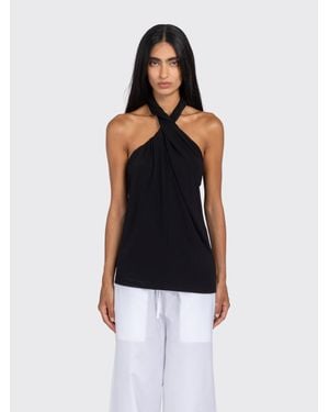 TOTEME Twisted Jersey Halter Top - White