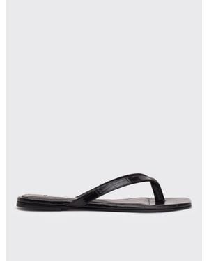 TOTEME Croco-Embossed Flip Flops - White