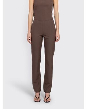 St. Agni Silk Canvas 90S Minimal Pants - Brown