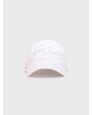 Acne Studios Embroidered Logo Cap - White