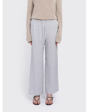 Amomento Linen Banding Pants - Gray