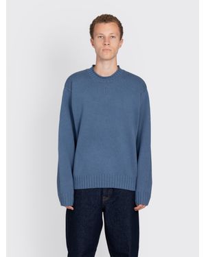 Stussy Tonal Mock Neck Sweater - Blue