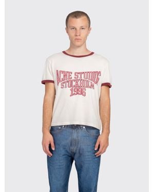 Acne Studios Varsity Graphic T-Shirt - White