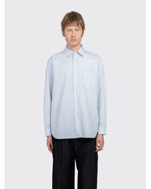 Ssstein Suvin Cotton Oversized Regular Collar Shirt - White