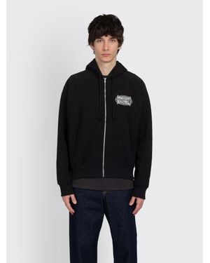Stussy Champion Oval Zip Hood - Blue