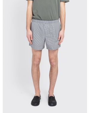 Our Legacy Seersucker Boxer Trunk - Blue