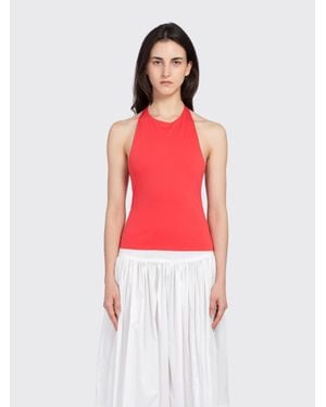 Amomento Jersey Halter Neck Top - Red