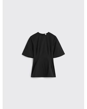 TOTEME Sculptural Cotton Top - Black