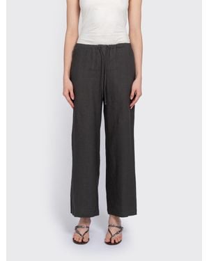 Amomento Linen Banding Pants - Black
