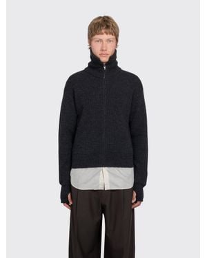 Lemaire Zipped Cardigan - Blue