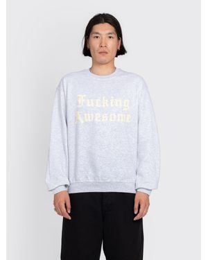 Fucking Awesome Ancient Script Crewneck - White