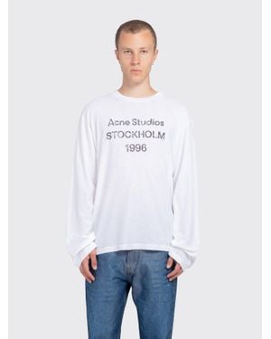 Acne Studios 1996 Logo Ls T-Shirt - White