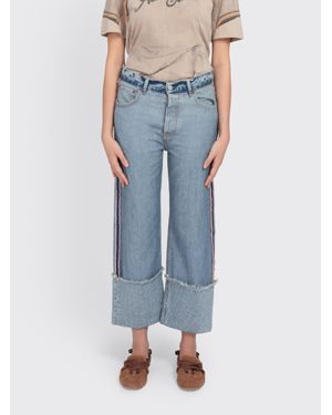 Acne Studios Denim Rhinestone Pants - Blue