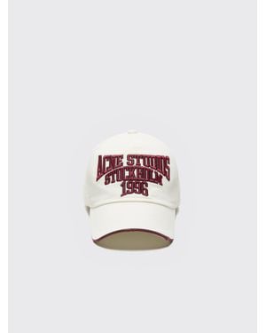 Acne Studios Embroidered Logo Hat - White