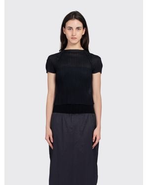 Amomento Pleats Raglan Top - Blue