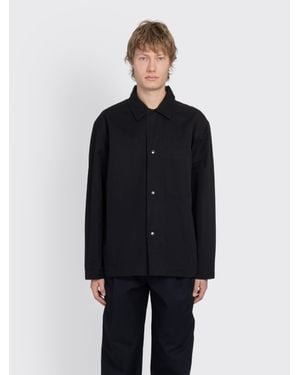 Margaret Howell Mhl. Chore Shirt Double Twisted Cotton Canvas - Blue