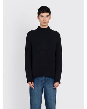 Carter Young Cotton Roll-Neck Sweater - Blue