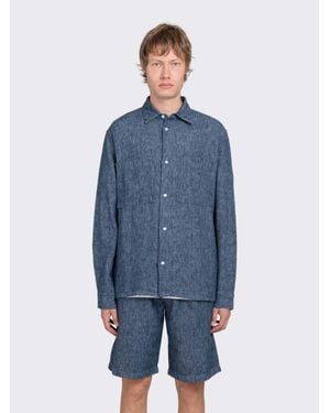 Minimum Titan Relaxed Ls Overshirt - Blue