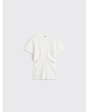 TOTEME Slouch Waist Jersey Top - White