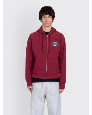Stussy Champion Oval Zip Hood - Red