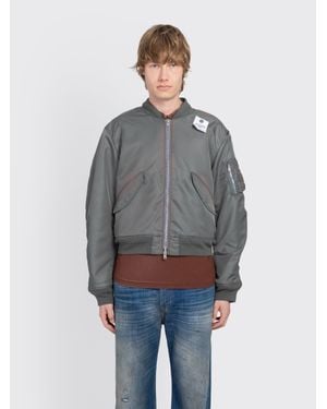 Acne Studios Washed Bomber Jacket - Gray