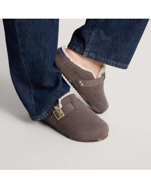 Rothy's The Teddy Buckle Clog - Blue