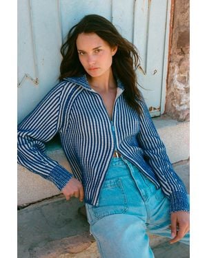 ROWIE Markus Zip Knit Cardigan - Multicolor
