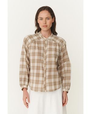 ROWIE Cora Long Sleeve Blouse - Natural