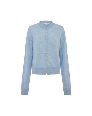 ROWIE Maeve Merino Spring Cardigan - Blue