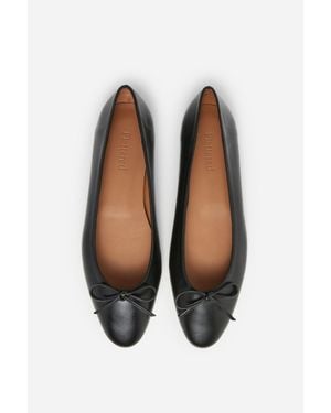 Flattered Bodil Leather Ballet Flat - Black